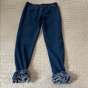 Matilda Jane ruffle Jean leggings.  Size 8